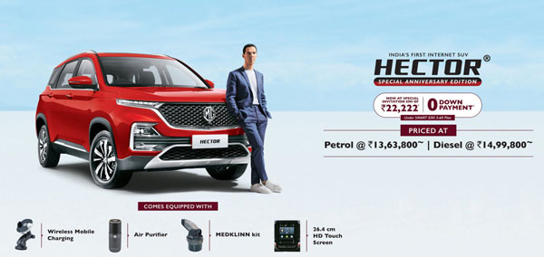 MG Hector Anniversary Edition Model Launched In India At Rs 13.63 Lakh: Packed With Extra Features & Equipment