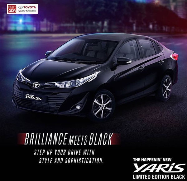New Toyota Yaris Limited Edition Black Model Unveiled Ahead Of Launch: Details