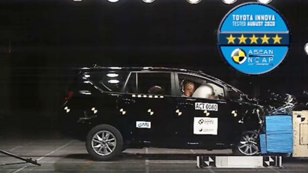 Toyota Innova Crysta Awarded 5-Star Safety Rating By ASEAN NCAP: Details