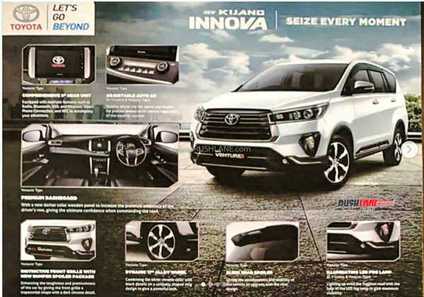 Toyota Innova Crysta Facelift (2021) Brochure Leaked Ahead Of India Launch: Details