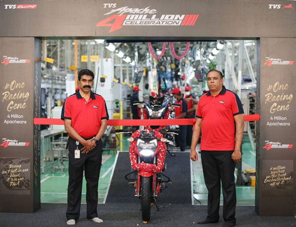 TVS Apache Global Milestone With 4 Million Units Of Sales Since 2005: Fast-Growing Premium Motorcycle Range In India