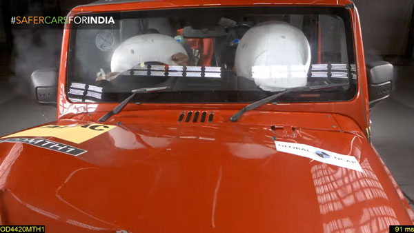 Mahindra Thar Global NCAP Crash Test Safety Rating: Secures An Impressive Four-Stars For Both Adult & Child Occupancy