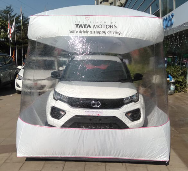 Tata Car Safety Bubble: Company Keeps Customer Cars In Sanitised Air Enclosure At The Time Of Delivery