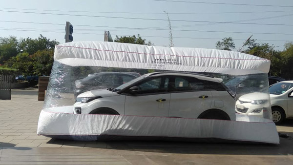 Tata Car Safety Bubble: Company Keeps Customer Cars In Sanitised Air Enclosure At The Time Of Delivery