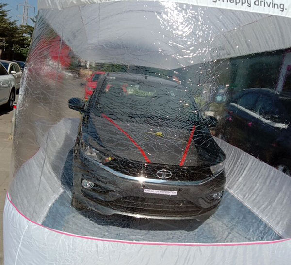 Tata Car Safety Bubble: Company Keeps Customer Cars In Sanitised Air Enclosure At The Time Of Delivery