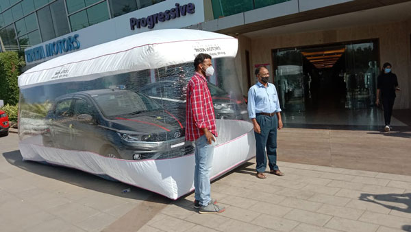 Tata Car Safety Bubble: Company Keeps Customer Cars In Sanitised Air Enclosure At The Time Of Delivery