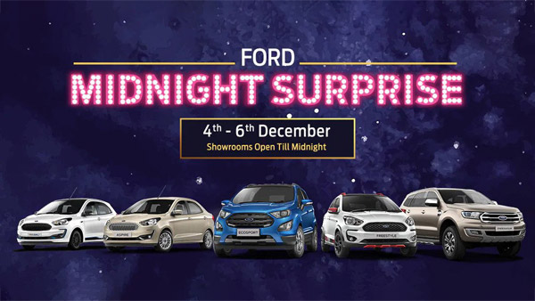 Ford Cars Midnight Surprise Campaign Introduced In India: Showroom Timings, Offers & More Details