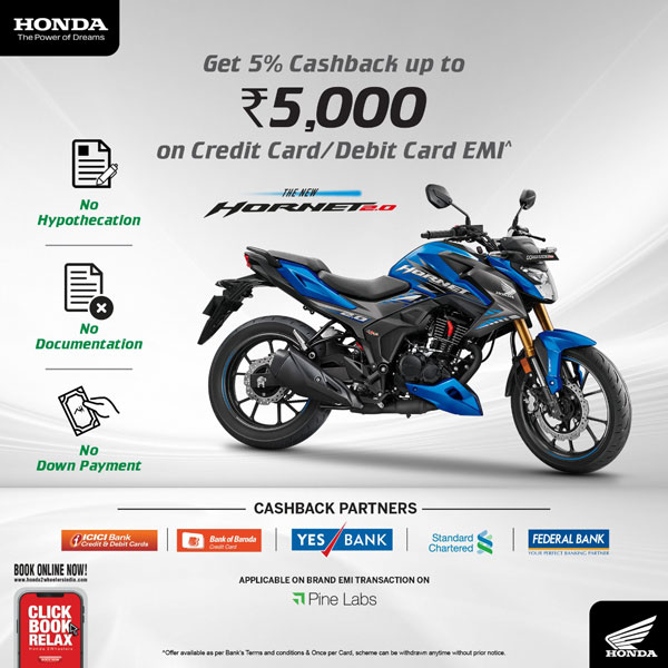Honda Two-Wheelers December Offers: Benefits On Activa 6G, Hornet 2.0 & CD110 Deluxe