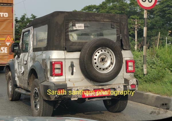 Spy Pics: Mahindra Thar Spotted Testing In New Silver Paint Scheme With Partial Camouflage