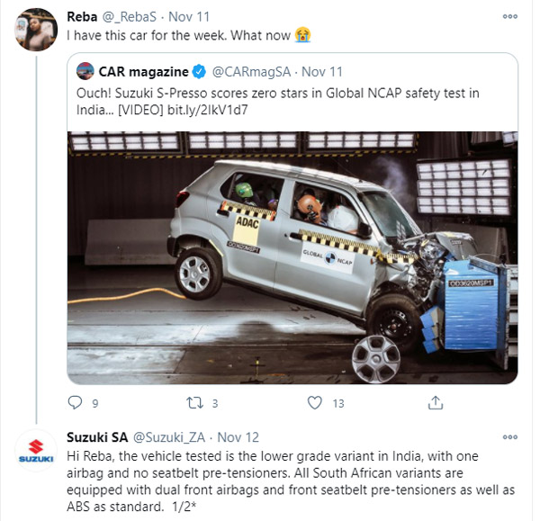 Maruti S-Presso South-African Spec Claims To Be Safer Than Model Sold In India: Comes With More Safety Features Even On Base-Variant