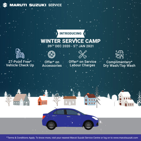 Maruti Suzuki Winter Service Camp Announced Between 9th December To 5th January: Offers On Labour Charges, Free Vehicle Check-Up & Others