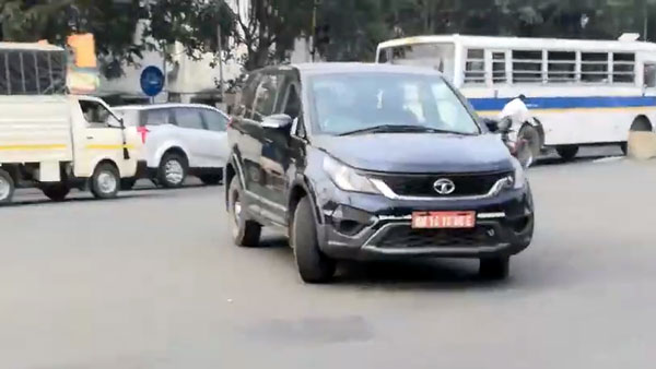 Spy Pics: Tata Hexa BS6 4X4 MUV Spotted Testing In Pune Ahead Of Launch