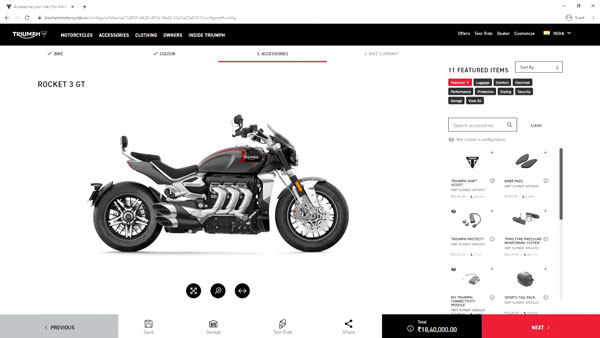 Triumph Motorcycles Launched New Digital Configurator In India: Online Customization & Other Details