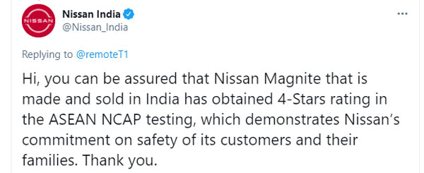 Nissan Confirms Magnite Sold In India Secures 4-Stars Safety Rating In ASEAN NCAP: Safety Score & Other Details