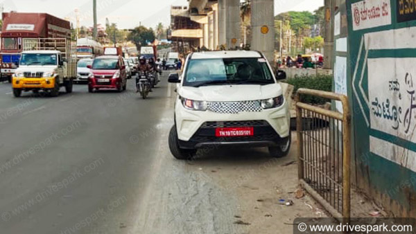 Spy Pics: Mahindra eKUV100 Spotted Testing In Bangalore Ahead Of Launch