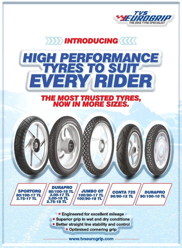 TVS Eurogrip Launches 11 New Tyres In India: Two Wheelers, Three Wheelers, Dual Terrain, High Perfromance Tyres & Other Details