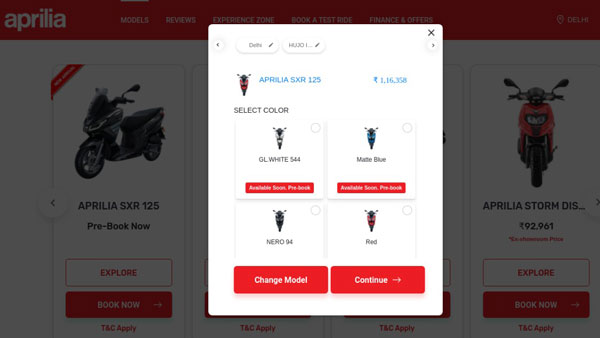 Aprilia SXR 125 Prices Officially Revealed Ahead Of India Launch Start At Rs 1.16 Lakh: Specs, Features, Rivals & Other Details