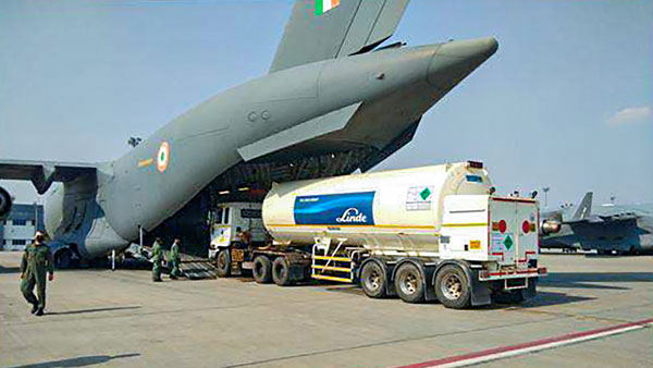 Indian Air Force C-17 & IL-76 Transport Oxygen For COVID-9 Relief Operations