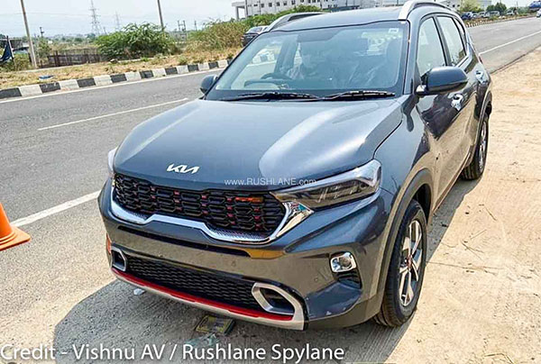 New Kia Sonet With Updated Logo Arrives At Dealerships Ahead Of India Launch: Pics & Details