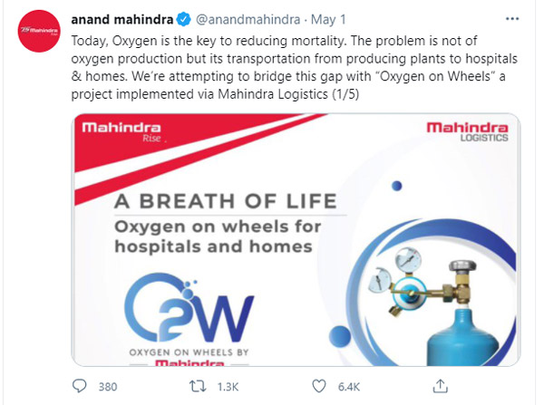 Mahindra ‘Oxygen On Wheels’ Initiative Launched To Fight Ongoing Covid-19 Pandemic: Oxygen Cylinder Availability & Other Details