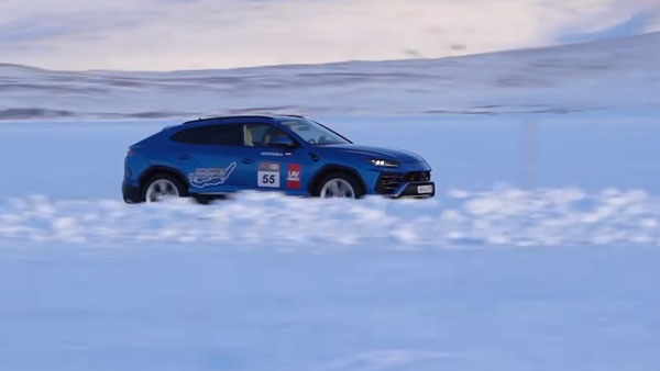 Lamborghini Urus Takes Record For Highest Top Speed On Ice At World’s Largest Freshwater Lake