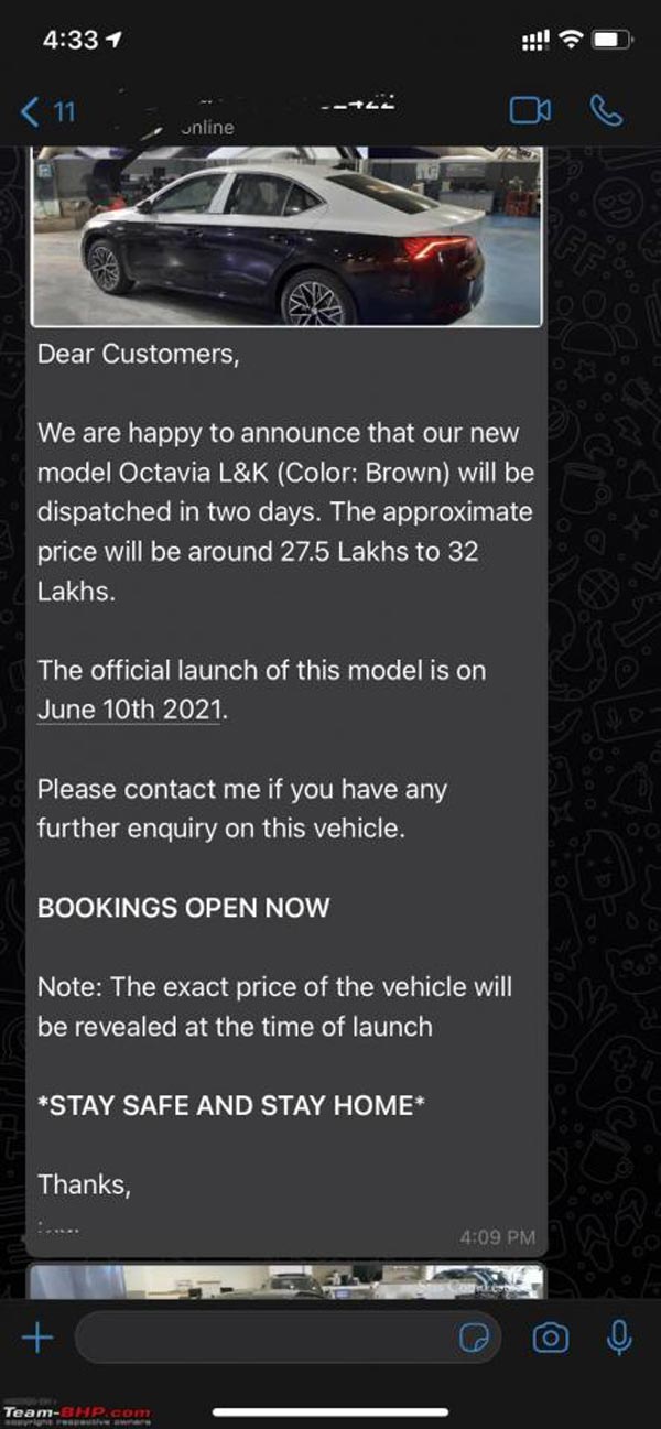 New Skoda Octavia (2021) India Launch Date Revealed: Bookings Open Ahead Of Price Reveal In June Second Week