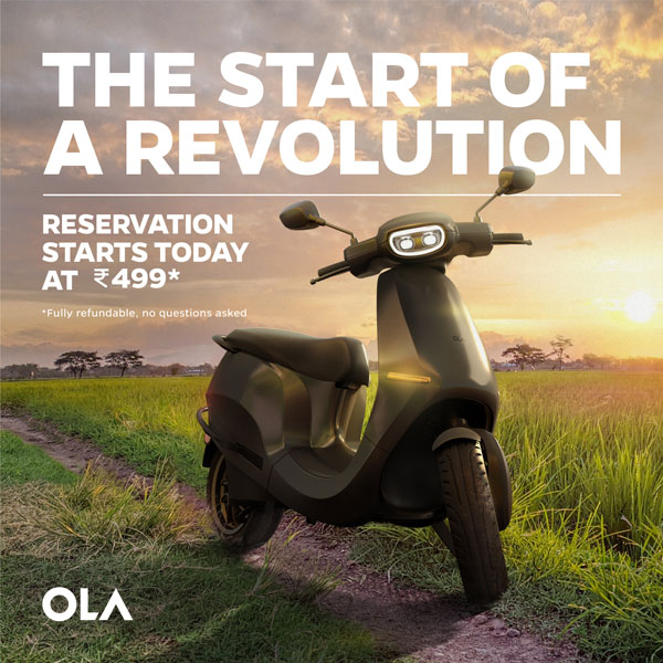 Ola Electric Scooter Bookings Open At Rs 499 — Booking Process & Details Explained