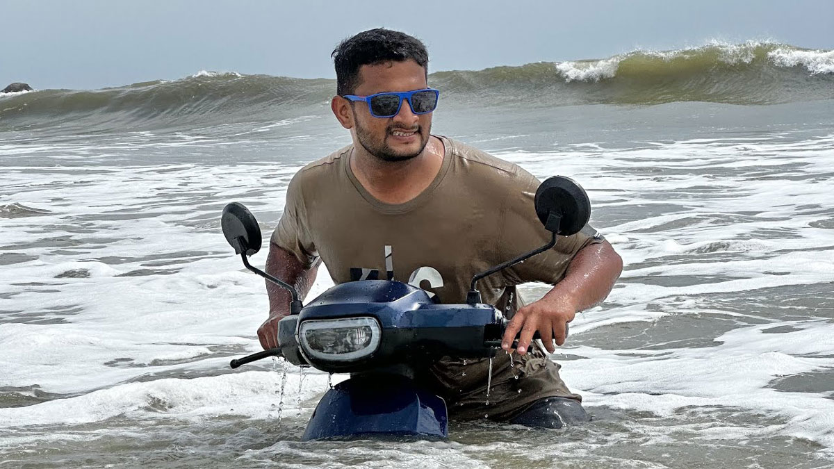 YouTuber Goes All In by Riding Ola S1 Pro Electric Scooter Into The Sea For Durability Test