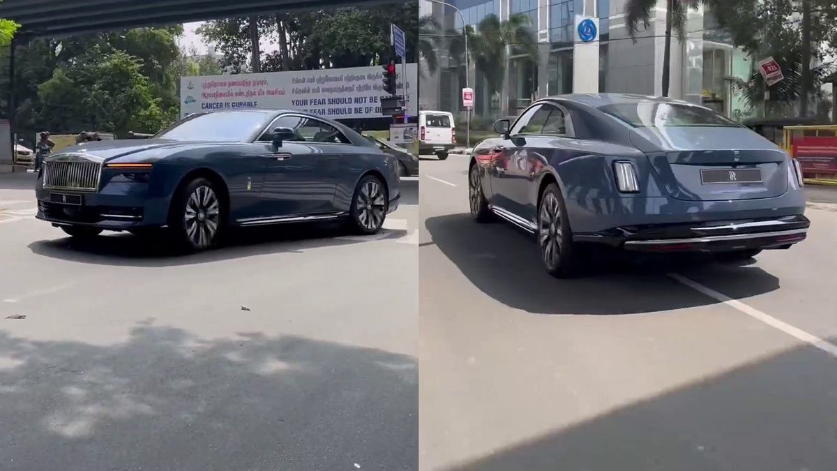 India's First RollsRoyce Spectre Delivered Hits Chennai's Streets