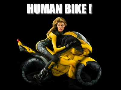 Naked Human Body Motorcycle