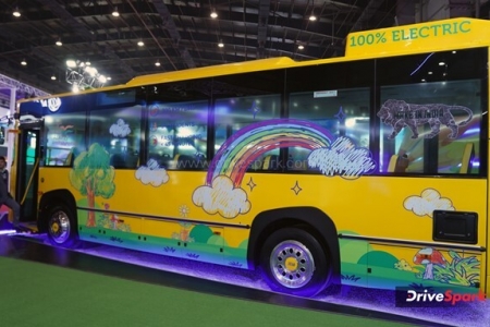 JBM e-Skoolife Electric Bus Photos - Auto Expo 2023 Images
