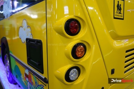 JBM e-Skoolife Electric Bus Photos - Auto Expo 2023 Images