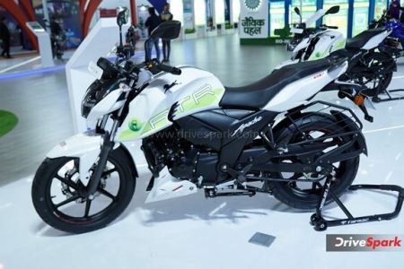 TVS Apache RTR 160 4V Flex Fuel Photos - Auto Expo 2023 Images